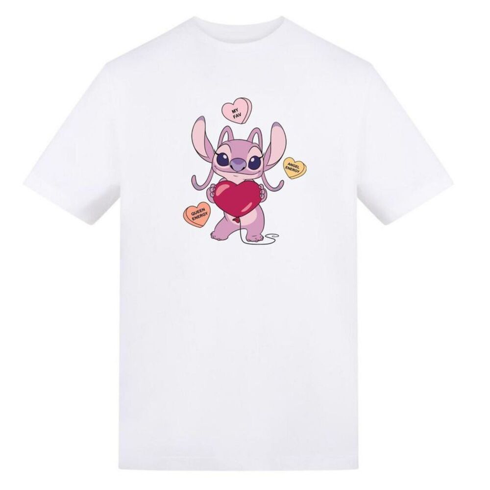 Lilo & Stitch Childrens/Kids Angel Energy Graphic Print T-Shirt / White